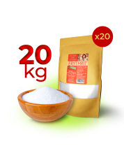20kg Erythrit | 20 x 1kg Standbeutel | zuckerfreie Tafelsüße | 0 Kalorien | vegan | 70 % Süßkraft von Zucker | ohne Gentechnik