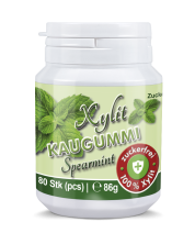 Xylit Kaugummi Spearmint - zuckerfrei, Inhalt 80 Stk