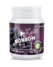 Xylit Birkenzucker Bonbon TRAUBE - 100% zuckerfrei, 100 Bonbons, 70g Inhalt