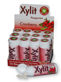 Xylit Kaugummi Cranberry - zuckerfrei, Inhalt 30 Stk, 30g