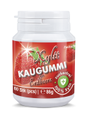 Xylit Kaugummi Erdbeere - zuckerfrei, Inhalt 80 Stk