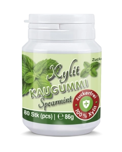 Xylit Kaugummi Spearmint - zuckerfrei, Inhalt 80 Stk