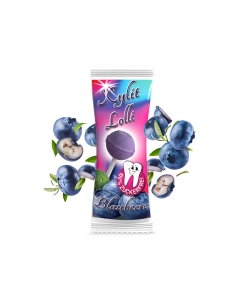 Blaubeere Lolli mit Xylit - zuckerfreier Dauerlutscher, 1 Stk je 6g