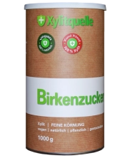 Premium Birkenzucker 1kg Dose | Xylit aus Finnland | mittlere Körnung für sehr gute Verwendbarkeit