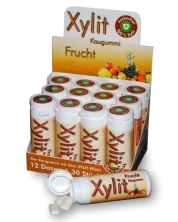 Xylit Kaugummi Fruchtig-Frisch - zuckerfrei, Inhalt 30 Stk, 30g