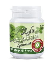 Xylit Kaugummi Spearmint - zuckerfrei, Inhalt 80 Stk