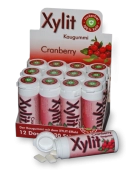 Xylit Kaugummi Cranberry - zuckerfrei, Inhalt 30 Stk, 30g