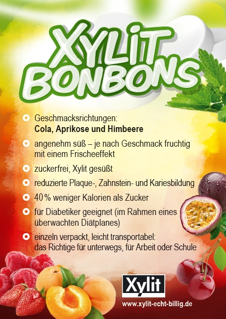 Xylit Xylitol Bonbons in 3 leckeren Geschmacksrichtungen bei uns bestellen. Testen Sie selbst.