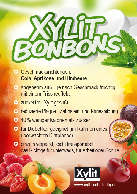 Xylit Xylitol Bonbons in 3 leckeren Geschmacksrichtungen bei uns bestellen. Testen Sie selbst.